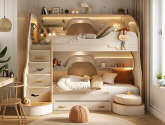 Najlepsze łóżka piętrowe z wbudowanymi szafkami i biurkami