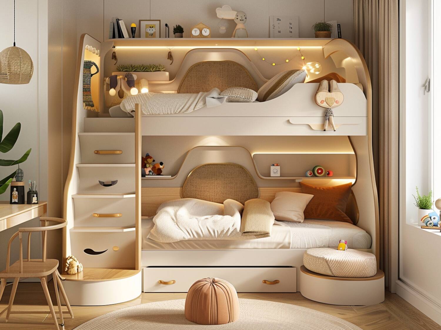 Najlepsze łóżka piętrowe z wbudowanymi szafkami i biurkami