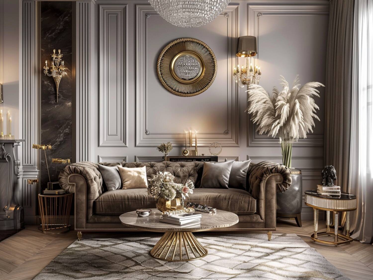 10 inspiracji na urządzenie sypialni w stylu glamour z meblami luksusowymi