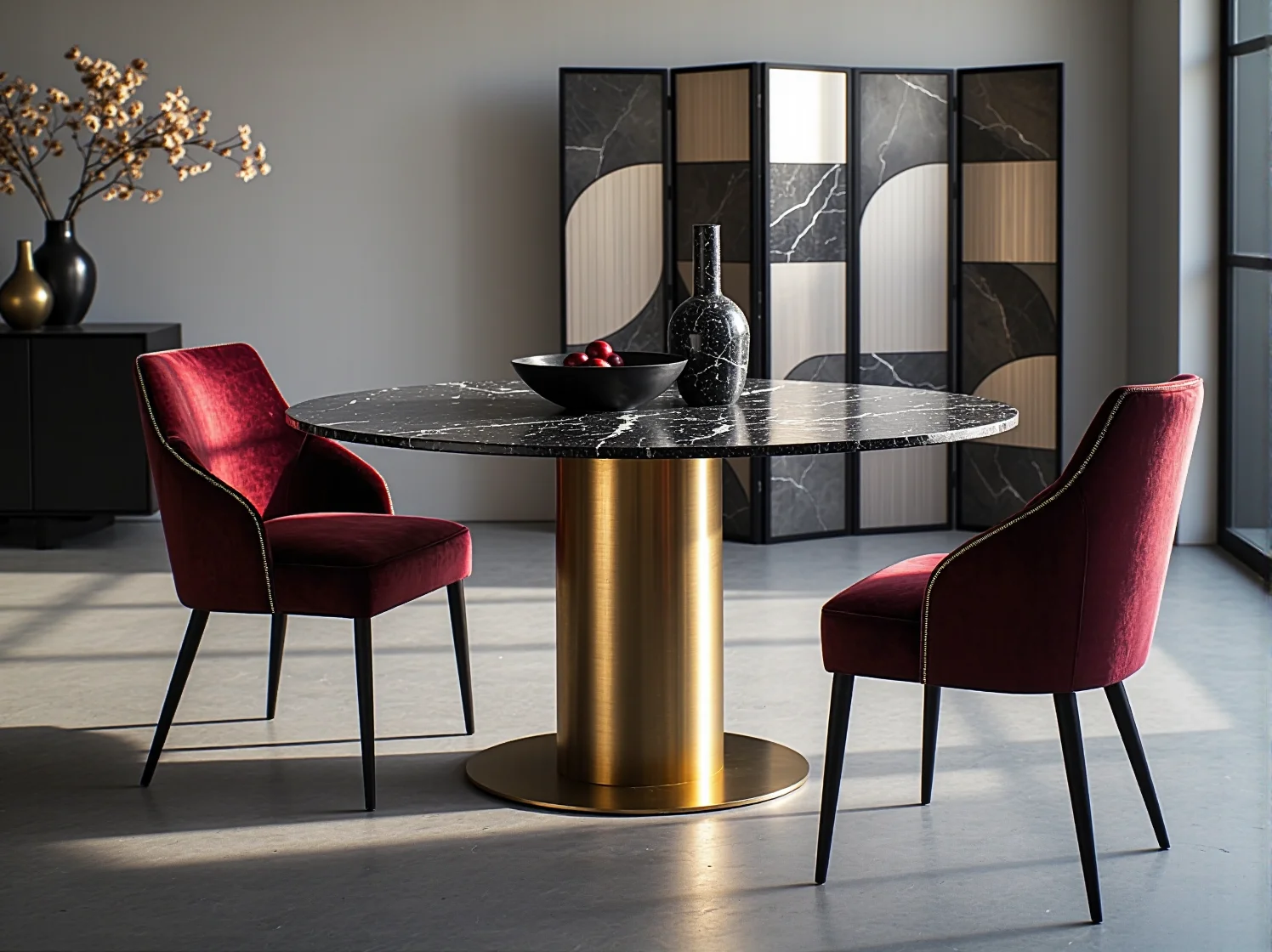 Aranżacja sali restauracyjnej ze stołami glamour tworząca elegancki i prestiżowy klimat.