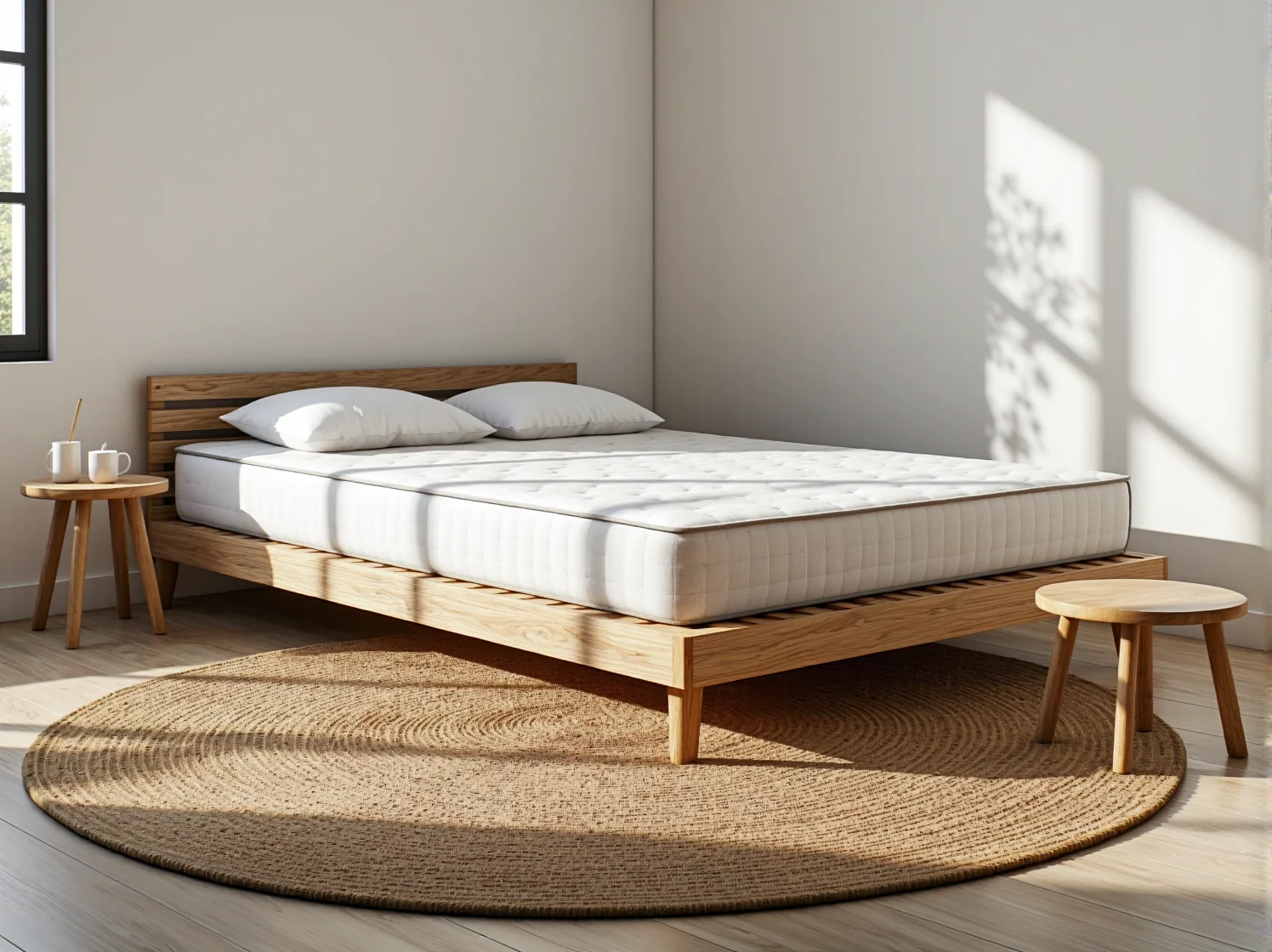 Bezpieczny materac dla niemowlaka z certyfikowanymi materiałami zapobiegającymi reakcjom alergicznym.