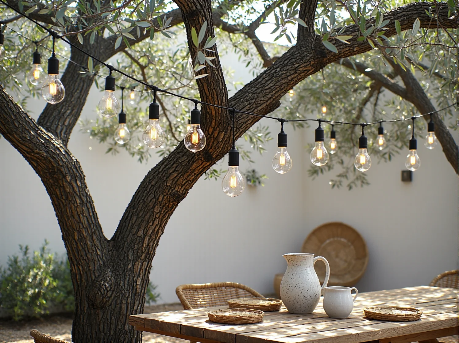 Biała ażurowa lampa solarna pasująca do eleganckiego stylu prowansalskiego.