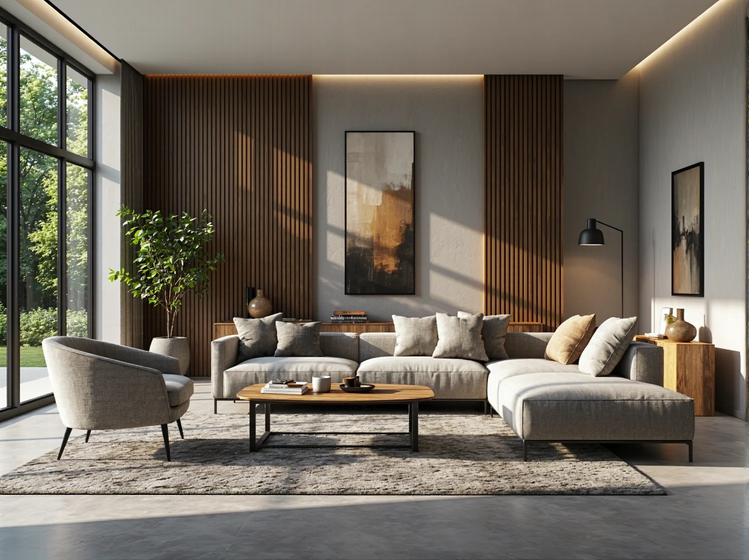 Dekoracyjne oświetlenie LED podkreślające architekturę tarasu w stylu hygge