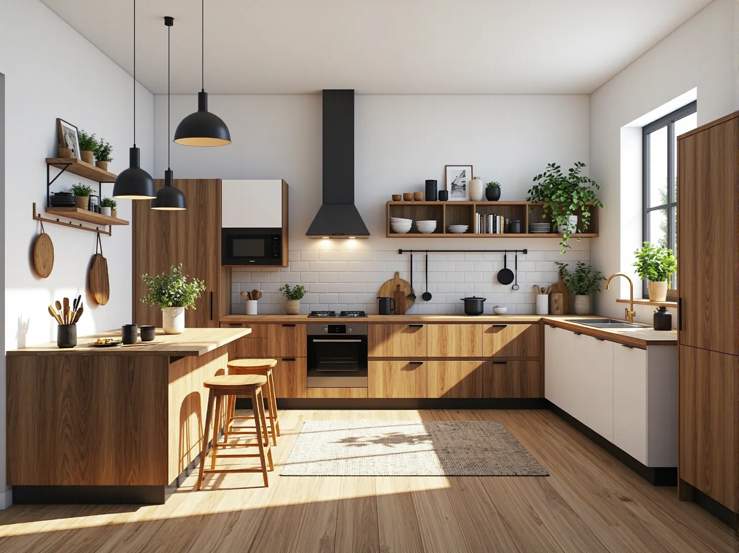 Duża lampa wisząca nad masywnym stołem jadalnianym w stylu kolonialnym.