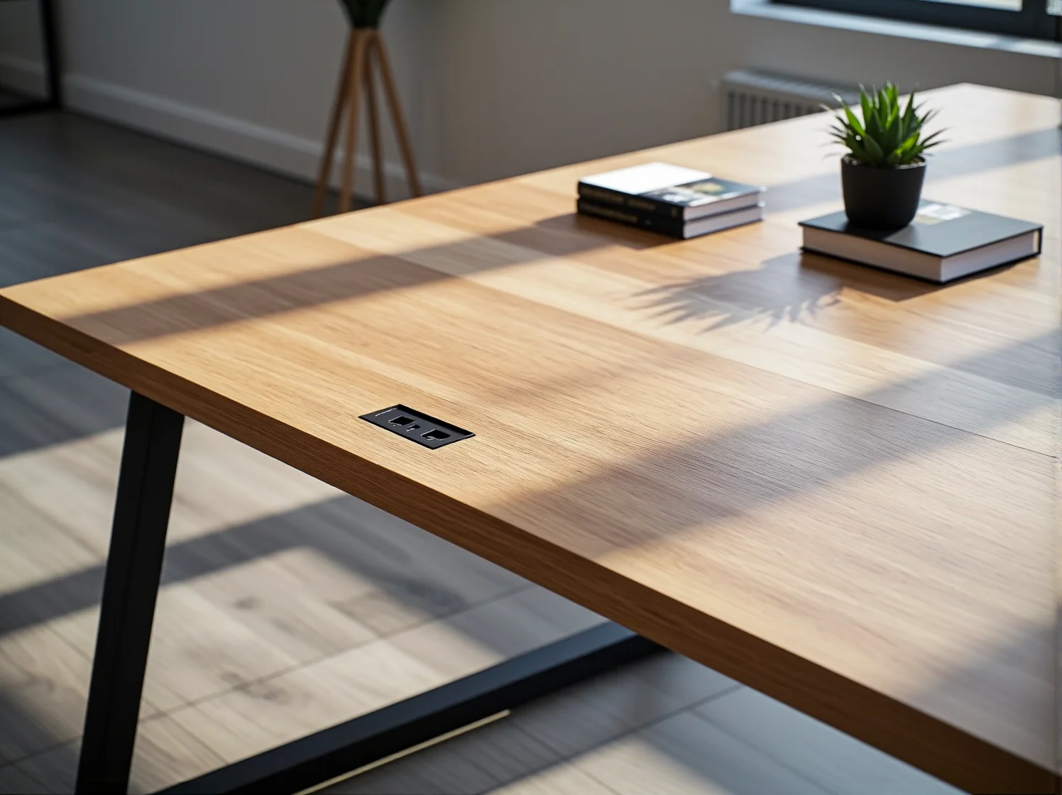 Ergonomiczny stół do biblioteki zapewniający wygodę podczas wielogodzinnej pracy i nauki.