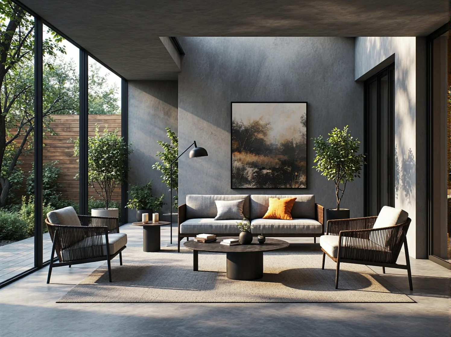 Dekoracyjne girlandy świetlne tworzące przytulny nastrój w nowoczesnym ogrodzie