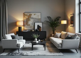 Lampa wisząca w stylu kolonialnym z abażurem do jadalni