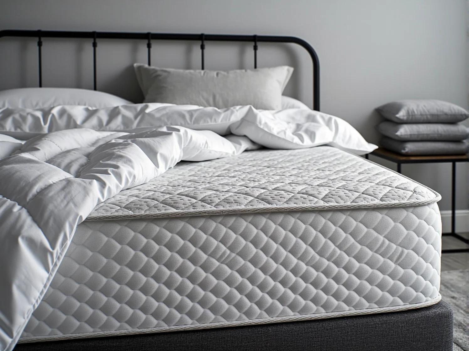 Wygodny materac z pianki Visco idealnie dopasowujący się do sylwetki aktywnej osoby.