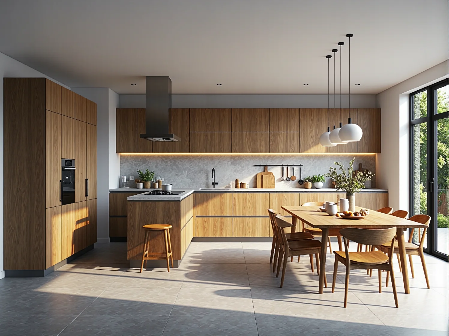 Metalowa lampa wisząca z elementami szkła w aranżacji kolonialnej.