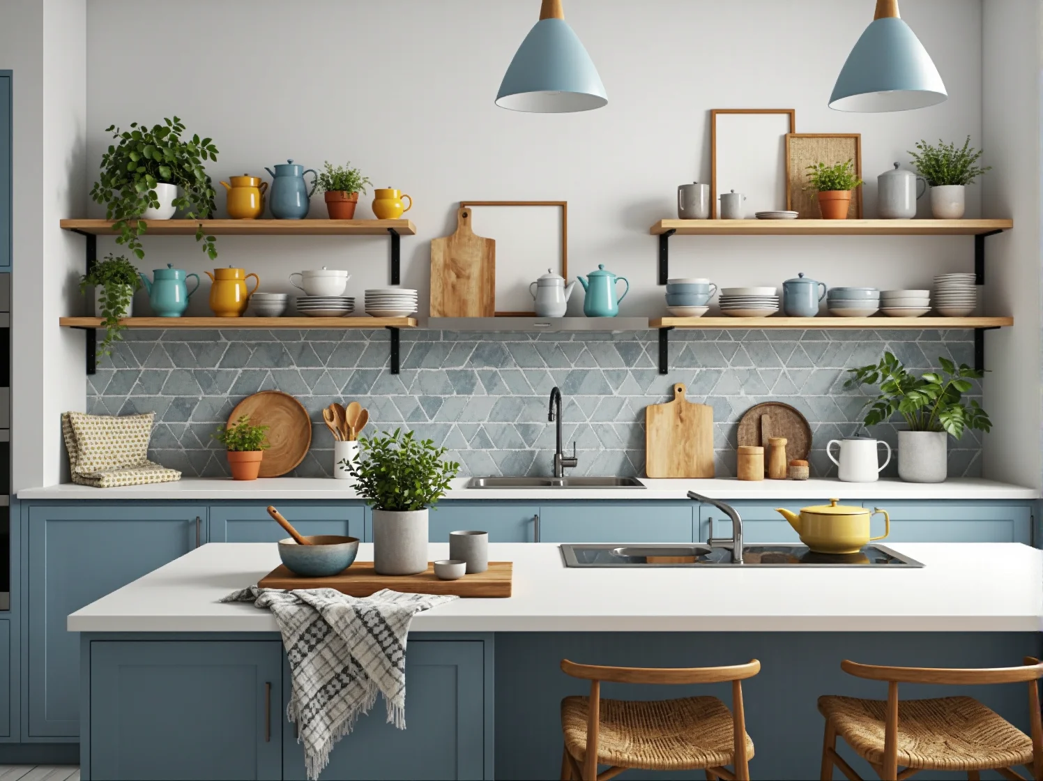 Minimalistyczna przestrzeń do nauki z biurkiem sprzyjającym prawidłowej postawie.