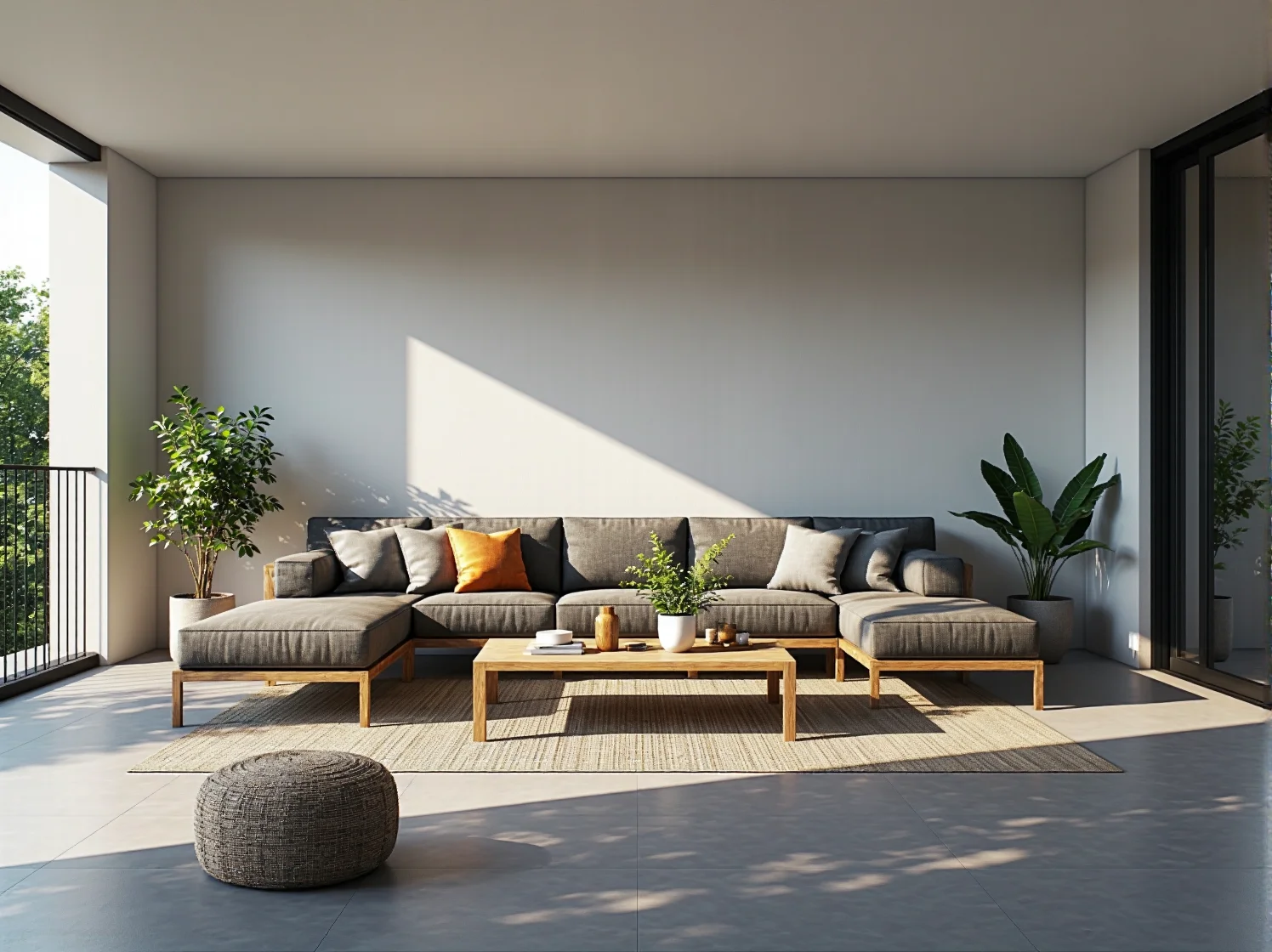 Nastrojowe oświetlenie balkonu i lampiony tworzące przytulny klimat w kąciku jadalnym wieczorem.