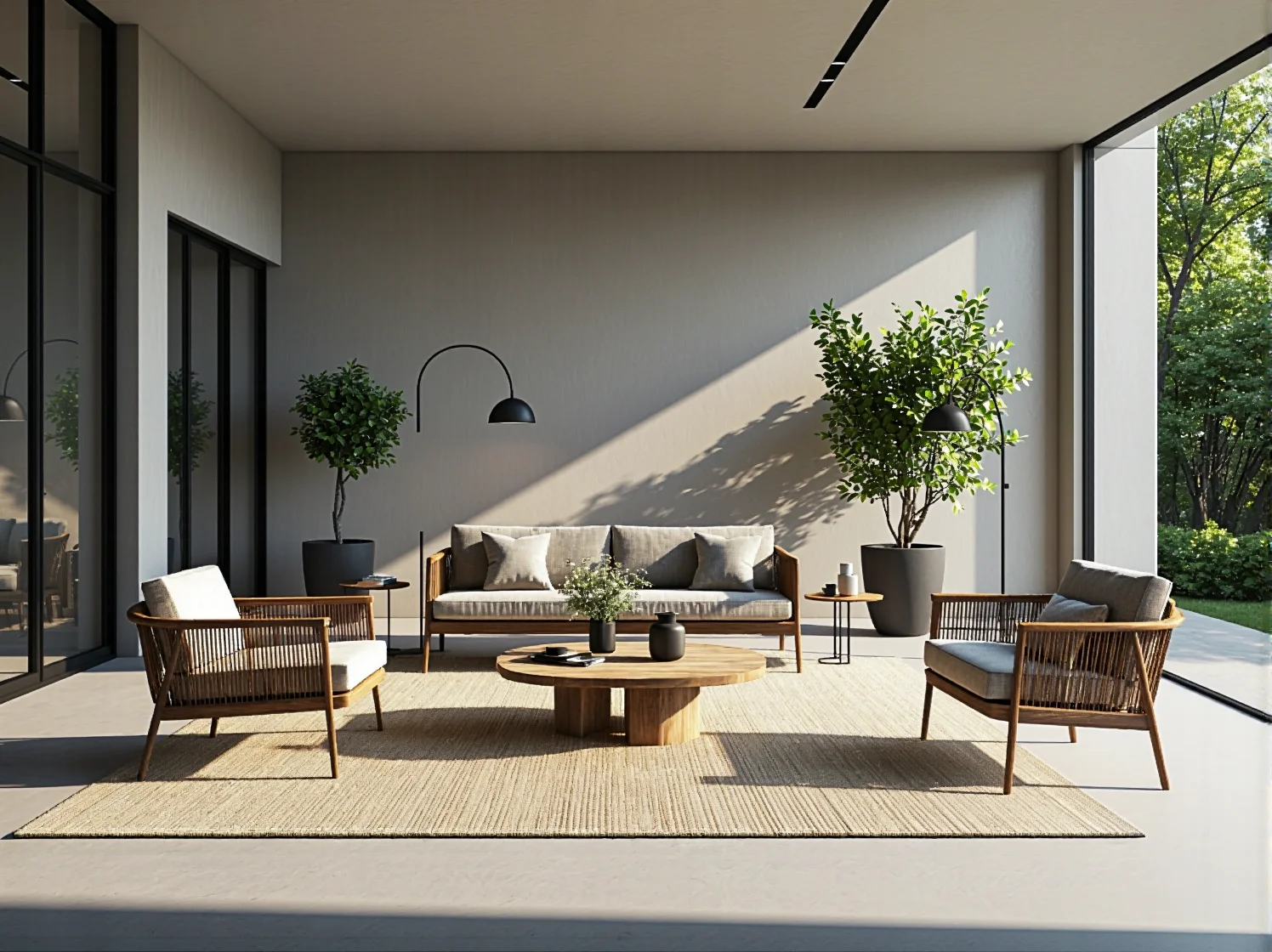 Oświetlenie LED wzdłuż ścieżki w nowoczesnym ogrodzie zapewniające bezpieczeństwo