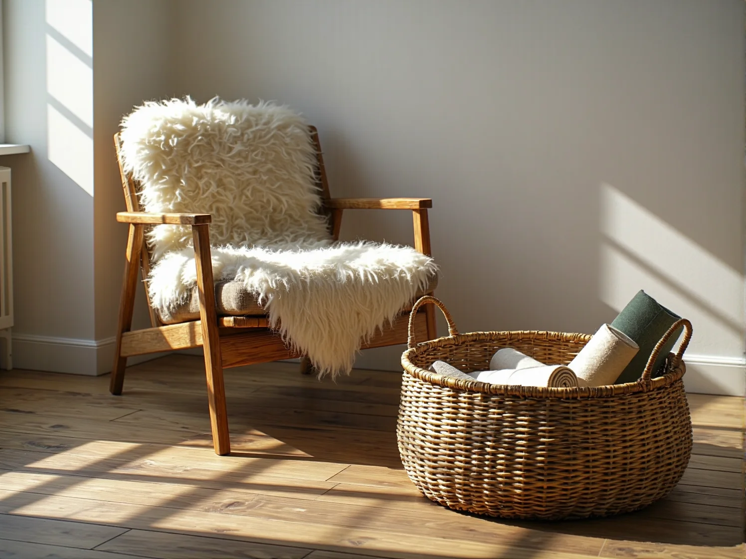 Nowoczesne oświetlenie i stylowe lampki nocne pasujące do przytulnej sypialni skandynawskiej.