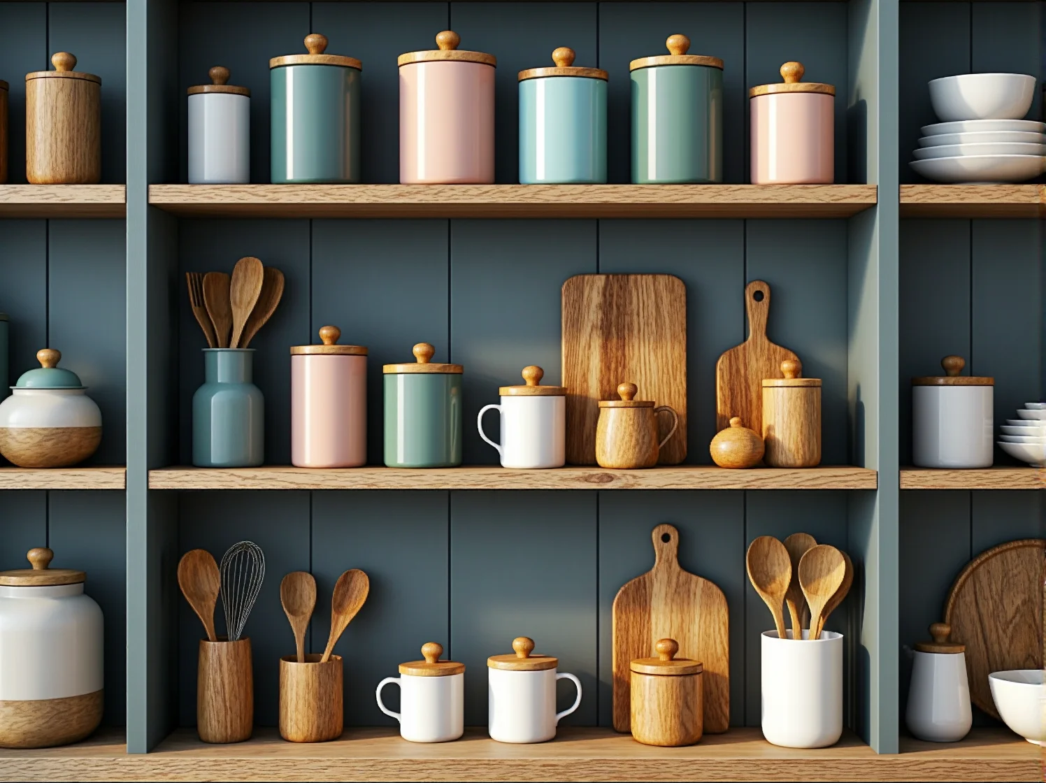 Stylowe dodatki retro w jasnej kuchni skandynawskiej – naturalne materiały i tekstylia tworzące azyl.