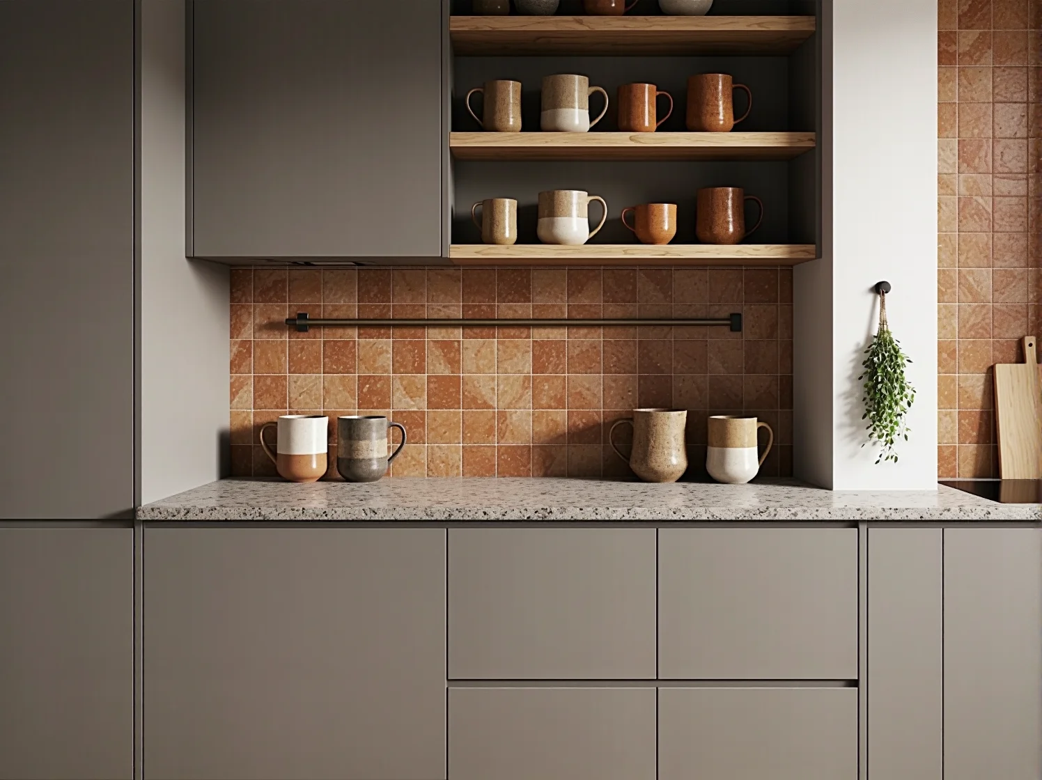 Sypialnia w odcieniach piaskowego beżu i ciepłych brązów, powrót do harmonii i natury w trendach 2025.