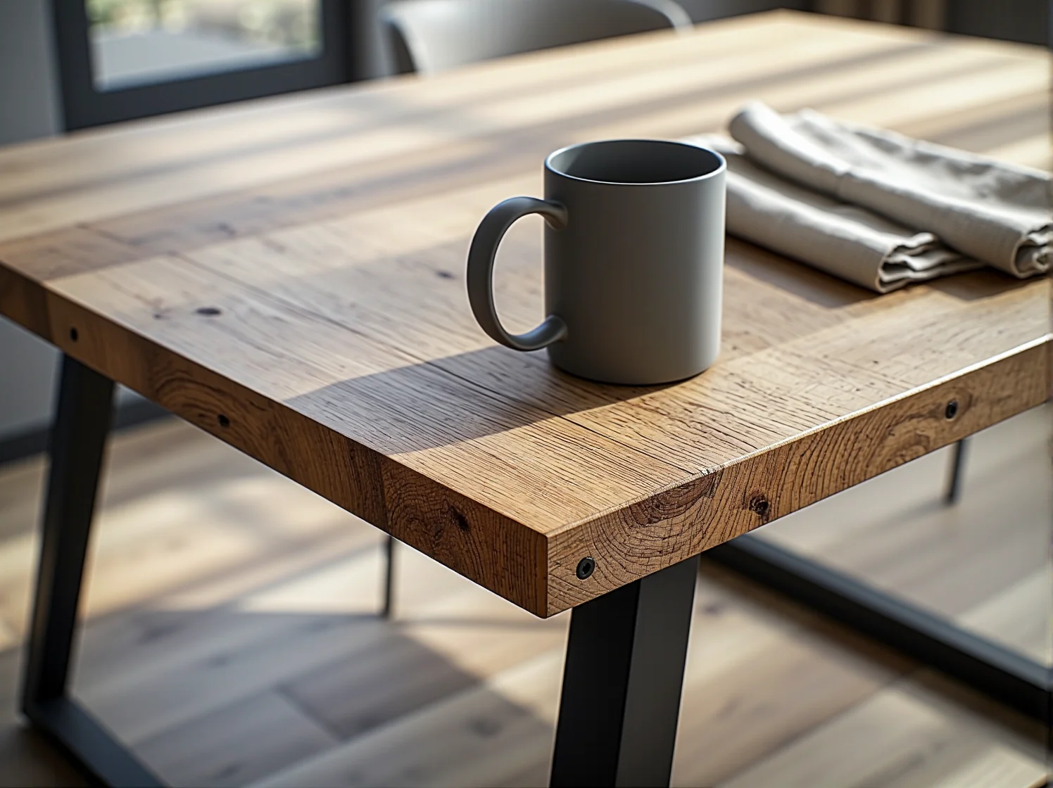 Szlifowanie starego blatu kuchennego krok po kroku - przygotowanie do odnowienia stołu.